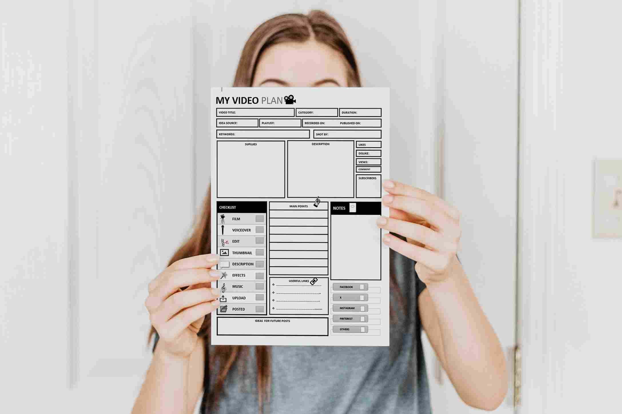  YouTube Content Planner Template